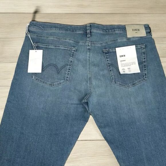 EDWIN Men’s Maddox Slim Straight Leg Jeans in Lyric Light Wash in the Size 31X32 - Picture 7 of 14